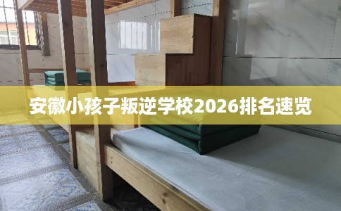 安徽小孩子叛逆学校2026排名速览