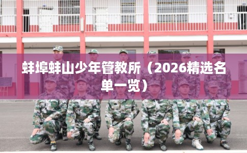 蚌埠蚌山少年管教所（2026精选名单一览）