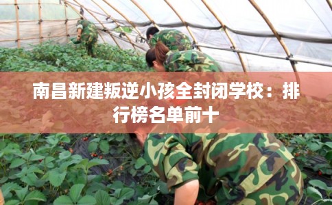 南昌新建叛逆小孩全封闭学校：排行榜名单前十