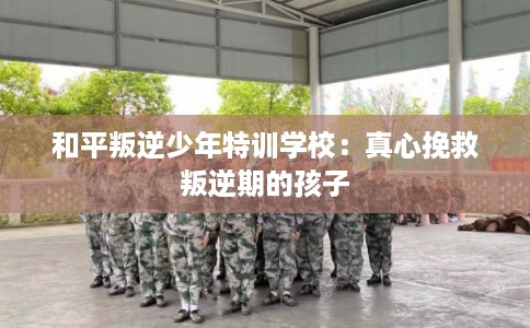 和平叛逆少年特训学校：真心挽救叛逆期的孩子