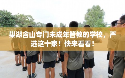巢湖含山专门未成年管教的学校，严选这十家！快来看看！