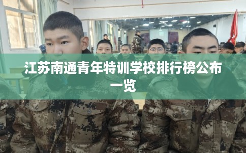 江苏南通青年特训学校排行榜公布一览