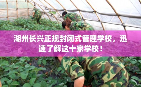 湖州长兴正规封闭式管理学校,迅速了解这十家学校! 湖州长兴正规封闭式管理学校,迅速了解这十家学校!
