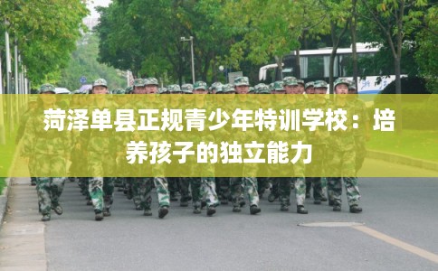 菏泽单县正规青少年特训学校：培养孩子的独立能力