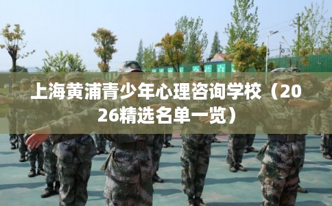 上海黄浦青少年心理咨询学校（2026精选名单一览）