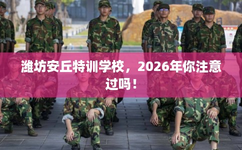 潍坊安丘特训学校，2026年你注意过吗！