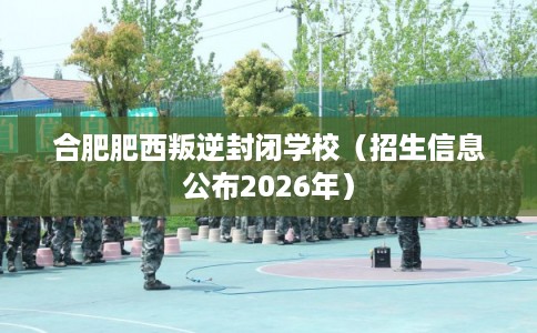 合肥肥西叛逆封闭学校（招生信息公布2026年）