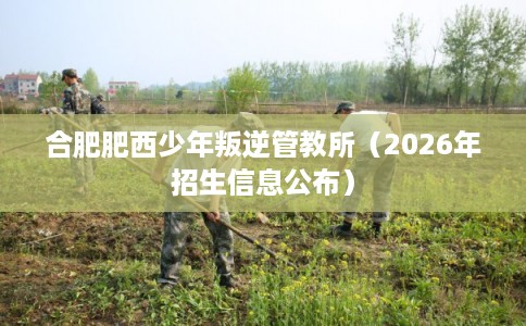 合肥肥西少年叛逆管教所（2026年招生信息公布）