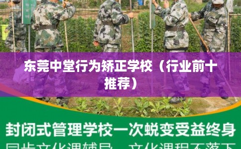 东莞中堂行为矫正学校（行业前十推荐）