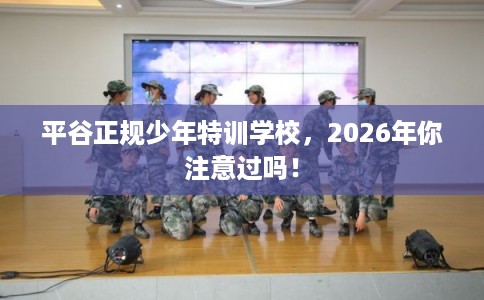 平谷正规少年特训学校，2026年你注意过吗！