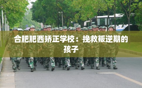 合肥肥西矫正学校：挽救叛逆期的孩子