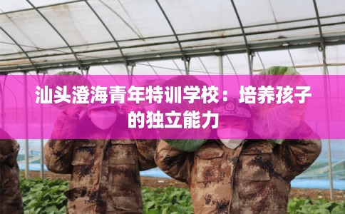 汕头澄海青年特训学校：培养孩子的独立能力