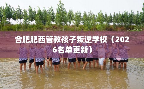 合肥肥西管教孩子叛逆学校（2026名单更新）