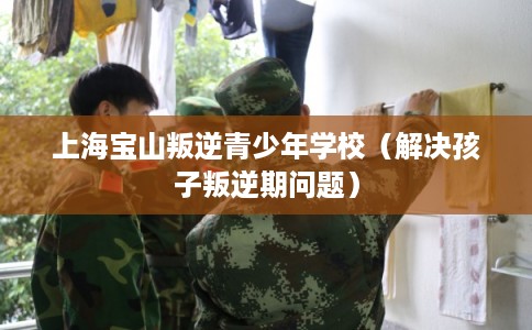 上海宝山叛逆青少年学校（解决孩子叛逆期问题）