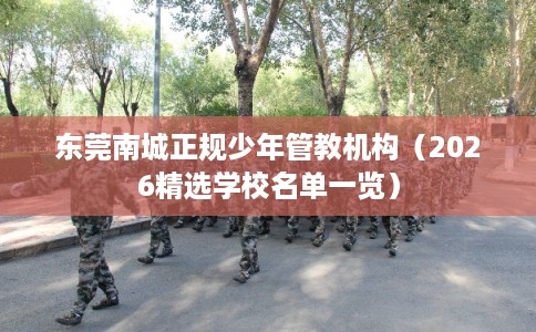东莞南城正规少年管教机构（2026精选学校名单一览）