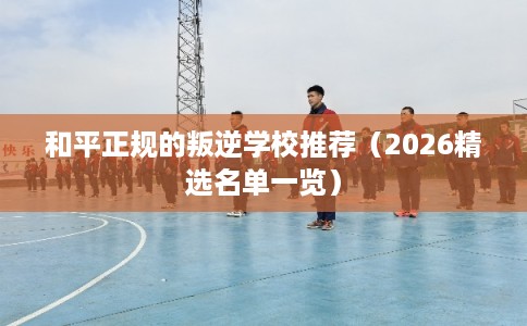 和平正规的叛逆学校推荐（2026精选名单一览）