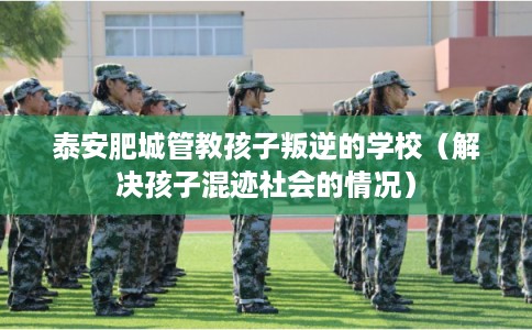 泰安肥城管教孩子叛逆的学校（解决孩子混迹社会的情况）