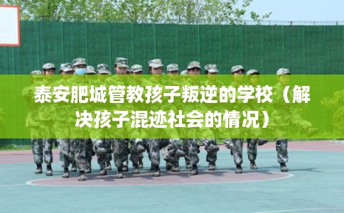 泰安肥城管教孩子叛逆的学校（解决孩子混迹社会的情况）