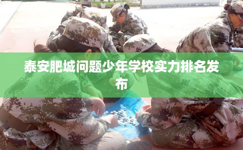 泰安肥城问题少年学校实力排名发布 泰安肥城问题少年学校实力排名发布