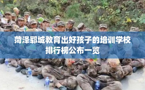 菏泽郓城教育出好孩子的培训学校排行榜公布一览