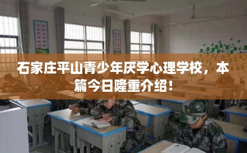 石家庄平山青少年厌学心理学校，本篇今日隆重介绍！
