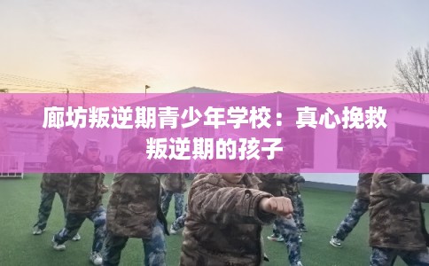 廊坊叛逆期青少年学校：真心挽救叛逆期的孩子
