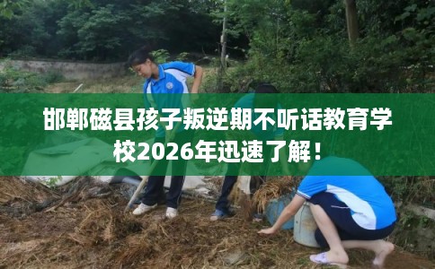 邯郸磁县孩子叛逆期不听话教育学校2026年迅速了解！