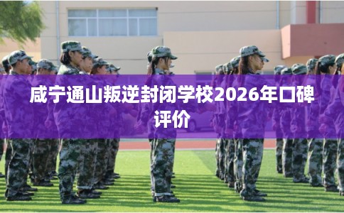 咸宁通山叛逆封闭学校2026年口碑评价