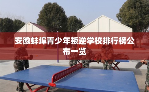 安徽蚌埠青少年叛逆学校排行榜公布一览 安徽蚌埠青少年叛逆学校排行榜公布一览