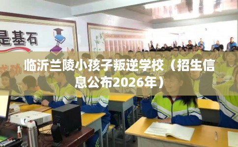 临沂兰陵小孩子叛逆学校（招生信息公布2026年）