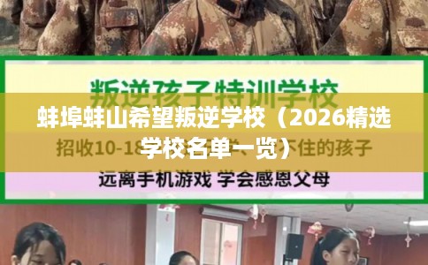 蚌埠蚌山希望叛逆学校（2026精选学校名单一览）