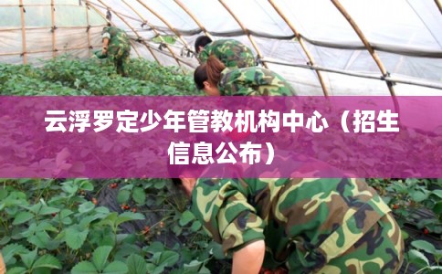 云浮罗定少年管教机构中心（招生信息公布）