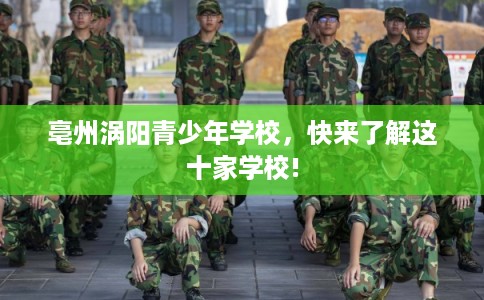 亳州涡阳青少年学校,快来了解这十家学校! 亳州涡阳青少年学校,快来了解这十家学校!