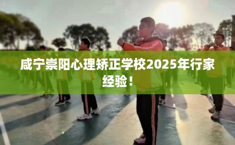 咸宁崇阳心理矫正学校2025年行家经验！