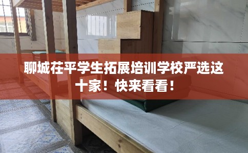 聊城茌平学生拓展培训学校严选这十家！快来看看！