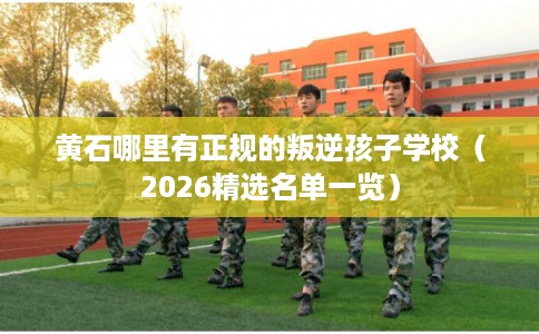 黄石哪里有正规的叛逆孩子学校（2026精选名单一览）