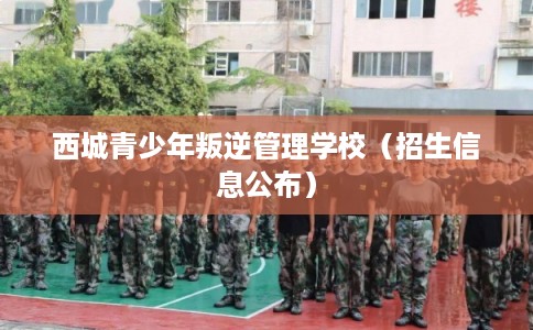 西城青少年叛逆管理学校(招生信息公布) 西城青少年叛逆管理学校(招生信息公布)