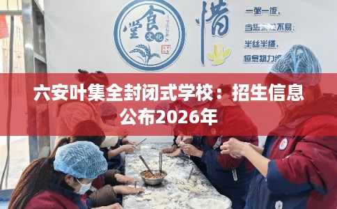 六安叶集全封闭式学校：招生信息公布2026年