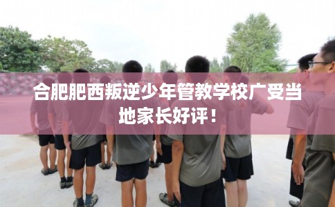 合肥肥西叛逆少年管教学校广受当地家长好评! 合肥肥西叛逆少年管教学校广受当地家长好评!