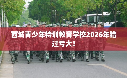 西城青少年特训教育学校2026年错过亏大! 西城青少年特训教育学校2026年错过亏大!