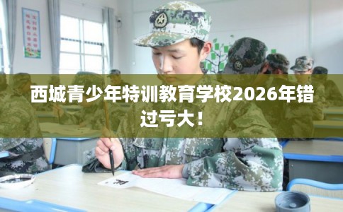 西城青少年特训教育学校2026年错过亏大！