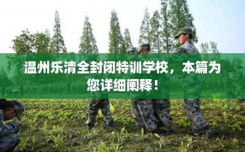 温州乐清全封闭特训学校，本篇为您详细阐释！