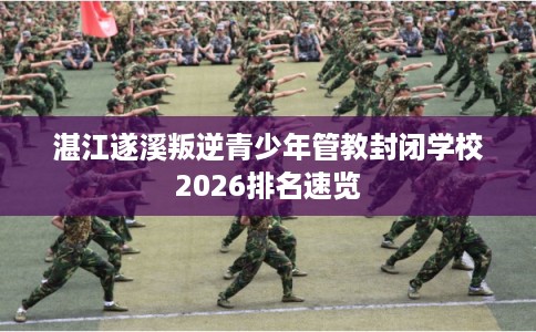湛江遂溪叛逆青少年管教封闭学校2026排名速览