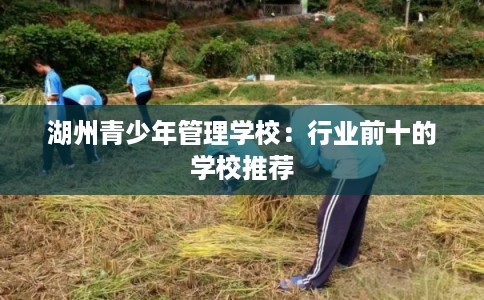 湖州青少年管理学校：行业前十的学校推荐
