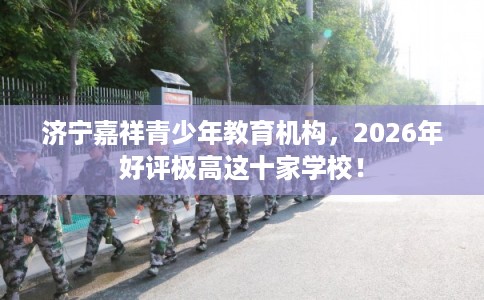 济宁嘉祥青少年教育机构，2026年好评极高这十家学校！
