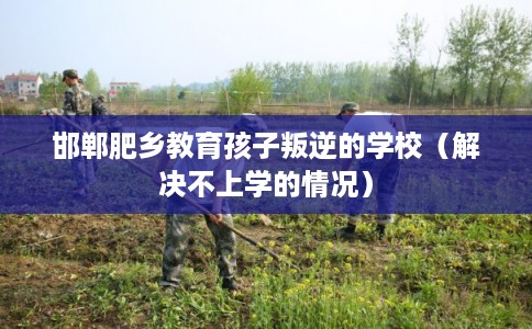 邯郸肥乡教育孩子叛逆的学校（解决不上学的情况）