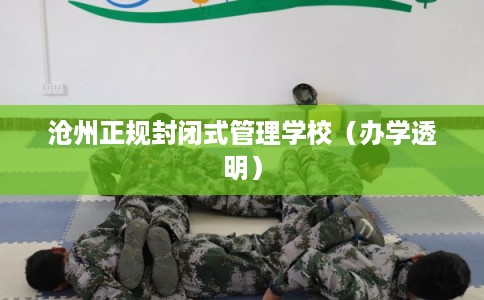 沧州正规封闭式管理学校（办学透明）