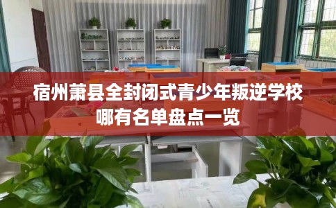 宿州萧县全封闭式青少年叛逆学校哪有名单盘点一览 宿州萧县全封闭式青少年叛逆学校哪有名单盘点一览