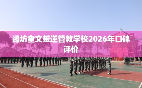潍坊奎文叛逆管教学校2026年口碑评价 潍坊奎文叛逆管教学校2026年口碑评价