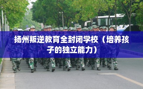 扬州叛逆教育全封闭学校（培养孩子的独立能力）